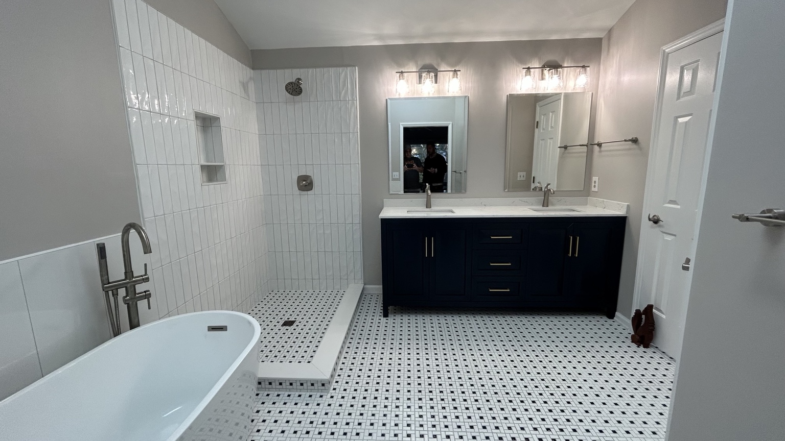 Custom shower tile installation